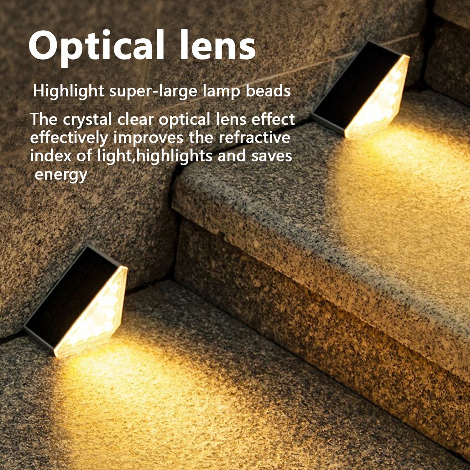 2Pcs Solar Step Lights Outdoor Lights Decor for Stair Waterproof Stair Lights Long-lasting Brightness Model 2Pcs Solar Step Lights Outdoor Lights Decor for Stair Waterproof Stair Lights Long-lasting Brightness Model